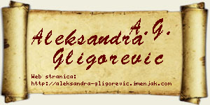 Aleksandra Gligorević vizit kartica